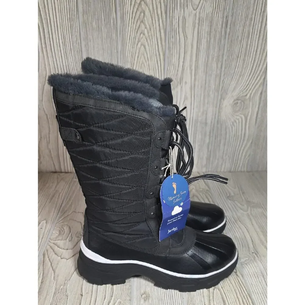 JBU Waterproof Black Winter Boots Womens Size 6 NWT